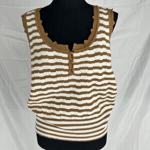 San Edelmom NWT Striped Knit Top, Size L, Chic & Cozy